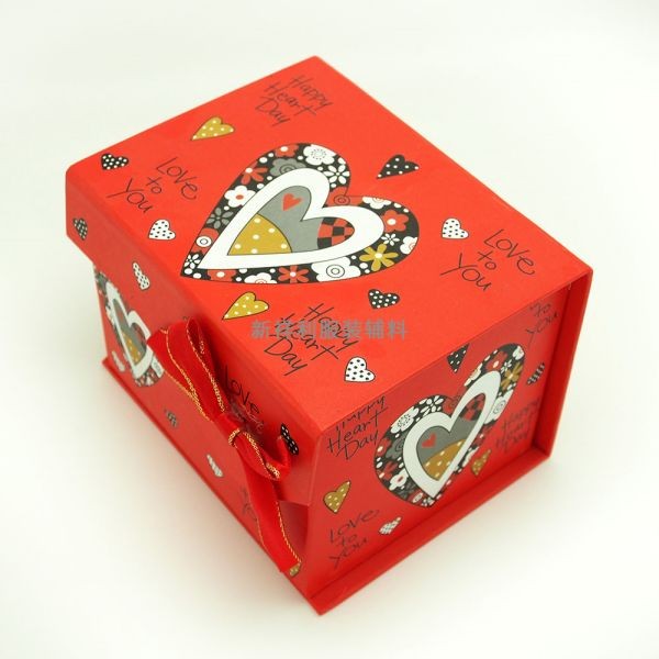厂家批发礼物盒 红色包装彩印 来样制作现货